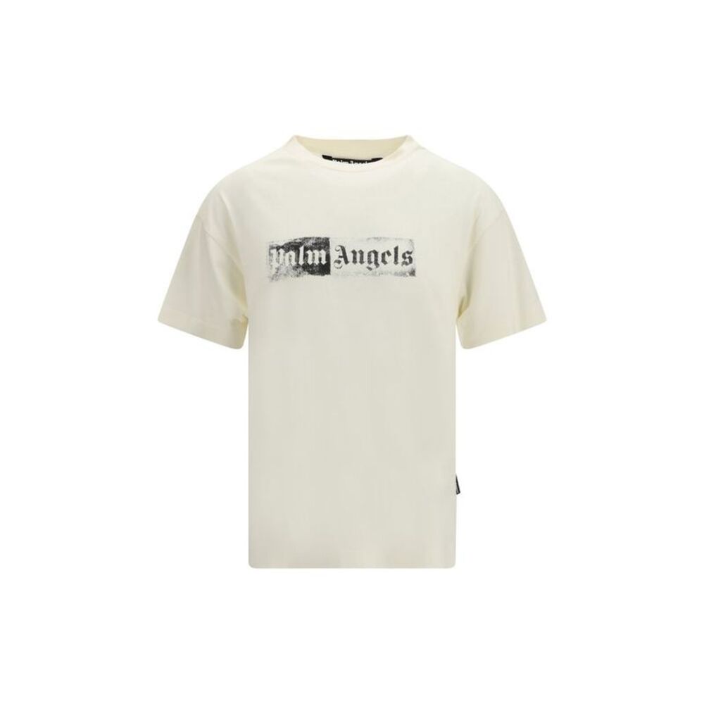 Palm Angels Beige Cotton Men's T-Shirt